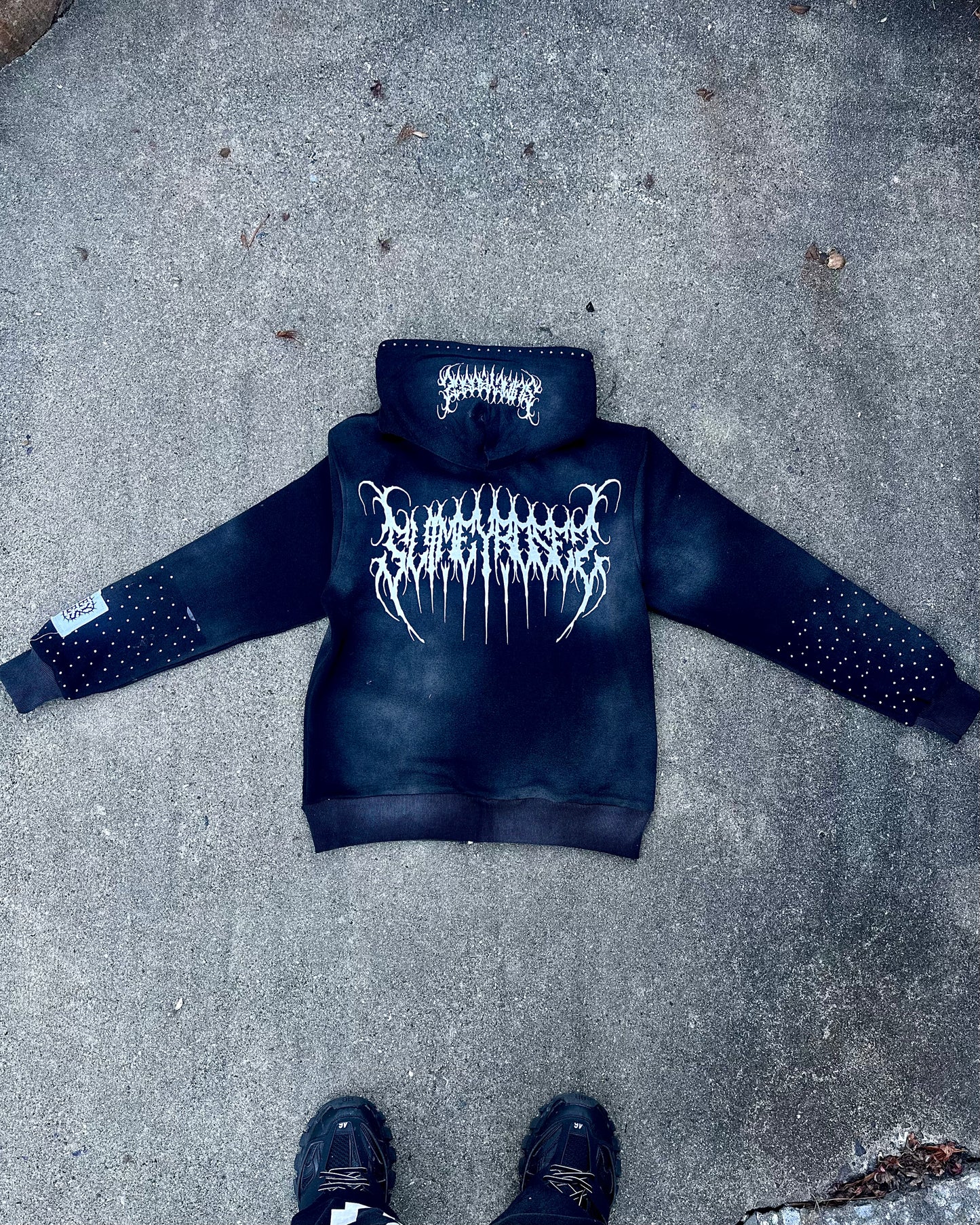 CLOUD BLACK SUN-FADED “HOODIE”