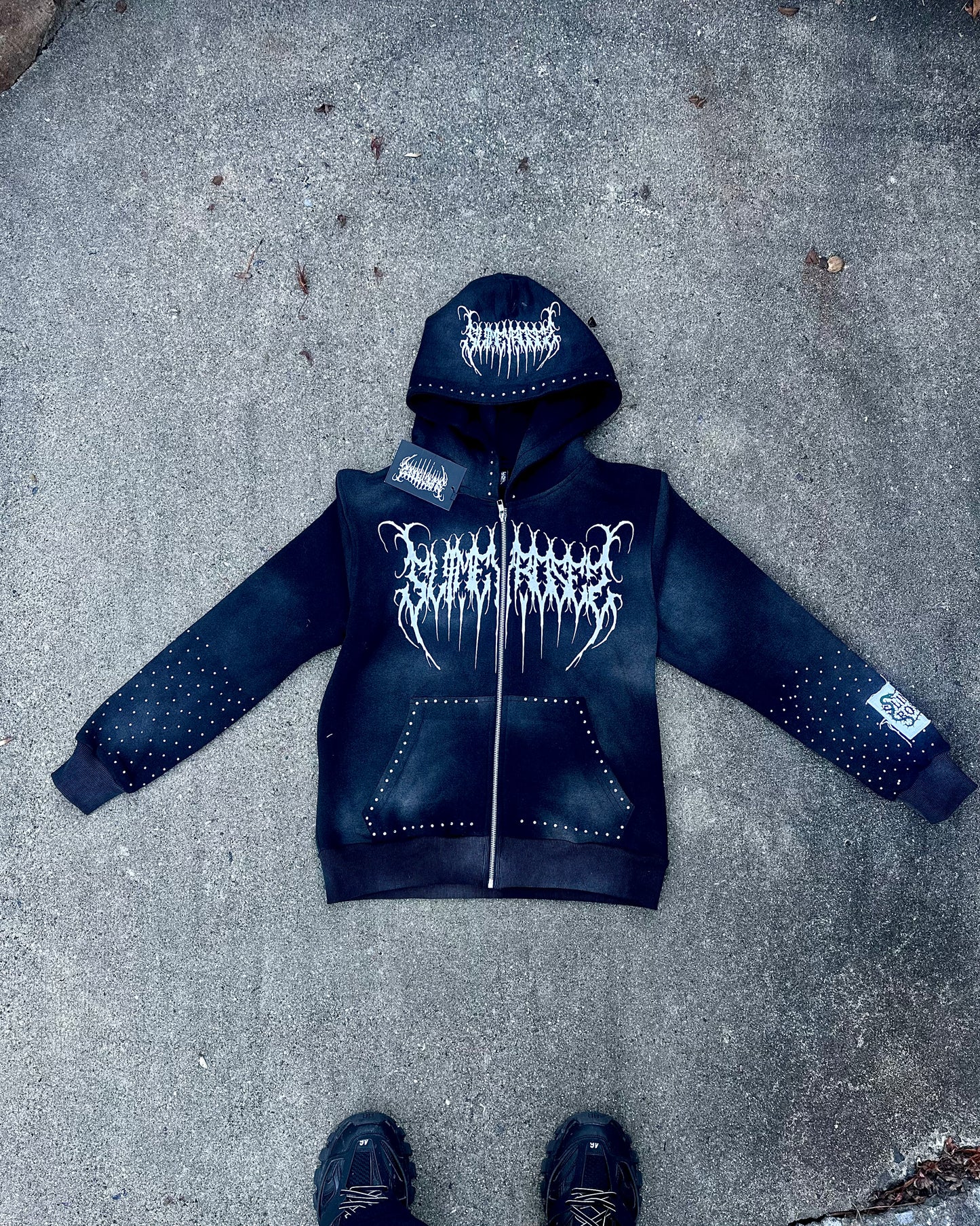 CLOUD BLACK SUN-FADED “HOODIE”